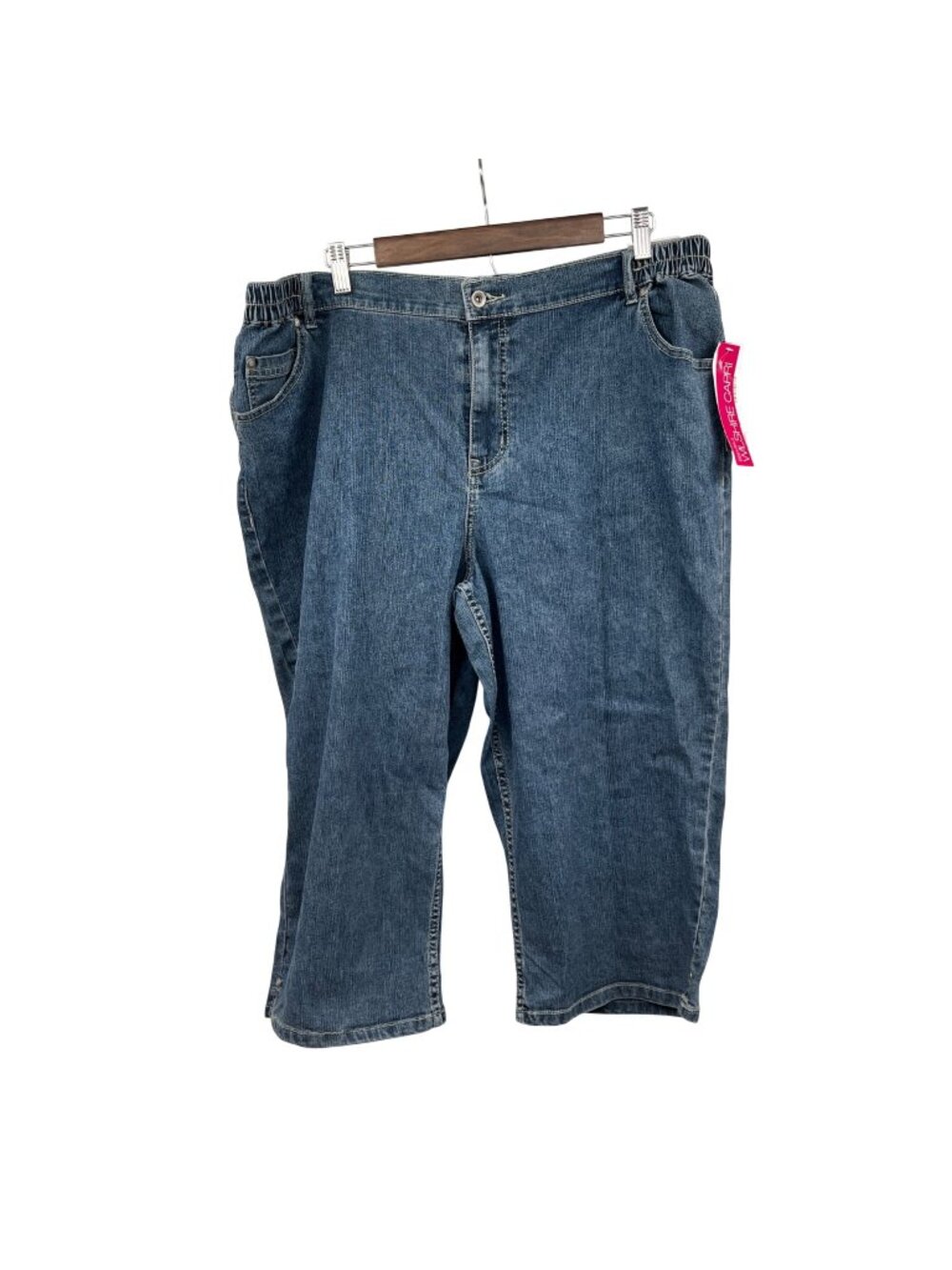 Essentials Women's Wilshire Capri Jeans High Rise Blue Size 18/20W New